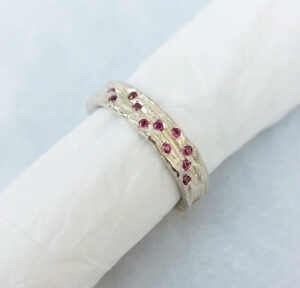 Ring Silber Granat purple