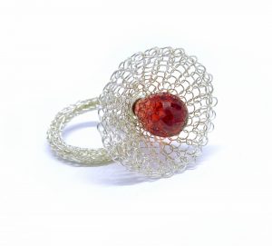 "Calyx" Ring Silber und Zirkonia