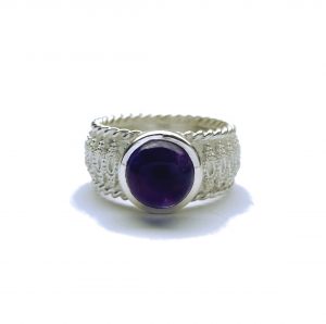 Ring "Spitze" Silber/Amethyst